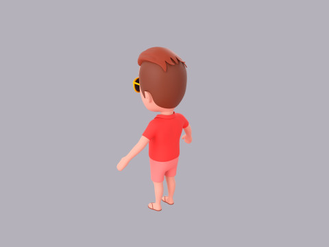 Cartoon Male Character Rigged 062 3D Model