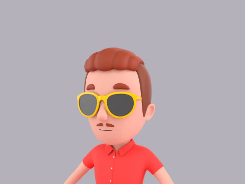 Cartoon Male Character Rigged 062 3D Model