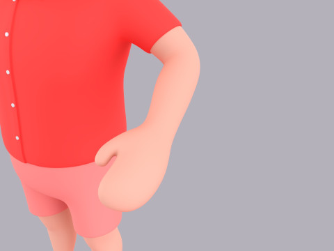 Cartoon Male Character Rigged 062 3D Model