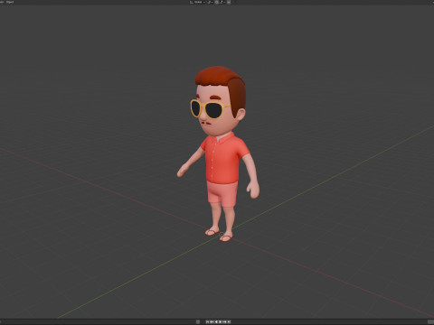 Cartoon Male Character Rigged 062 3D Model