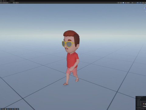 Cartoon Male Character Rigged 062 3D Model