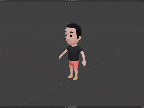 Cartoon Male Character Rigged 063 3D Model