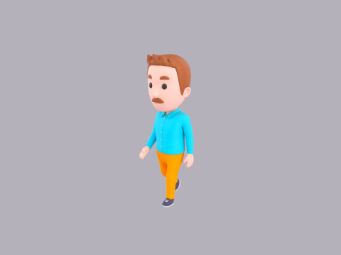Cartoon Male Character Rigged 064 Modelo 3D