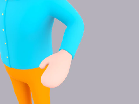 Cartoon Male Character Rigged 064 3D Model