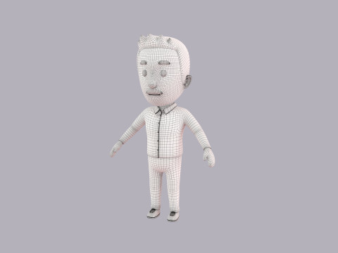 Cartoon Male Character Rigged 064 Modelo 3D