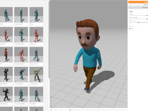 Cartoon Male Character Rigged 064 3D Model