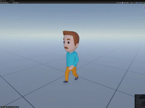 Cartoon Male Character Rigged 064 3D Model