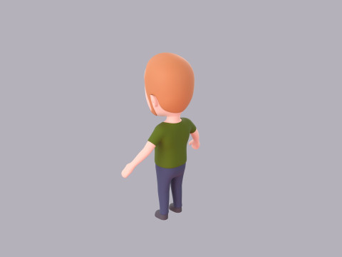Cartoon Male Character Rigged 065 3D Model