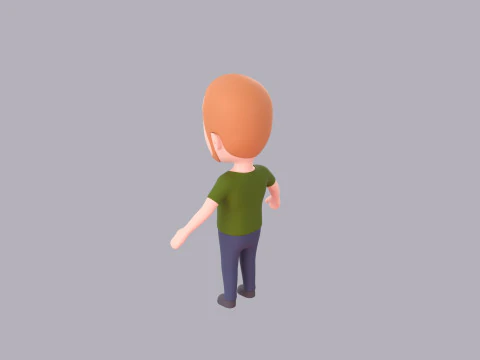 Cartoon Male Character Rigged 065 3D Model