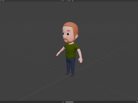 Cartoon Male Character Rigged 065 3D Model