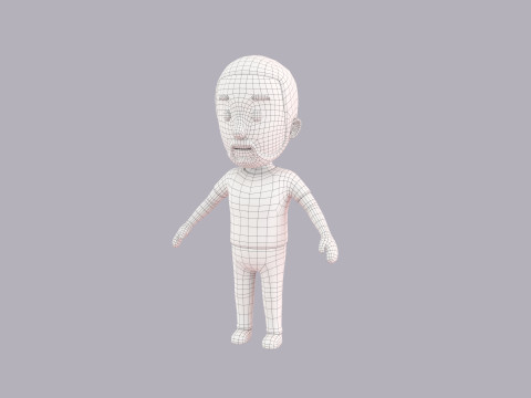 Cartoon Male Character Rigged 065 3D Model