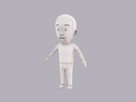 Cartoon Male Character Rigged 065 3D Model