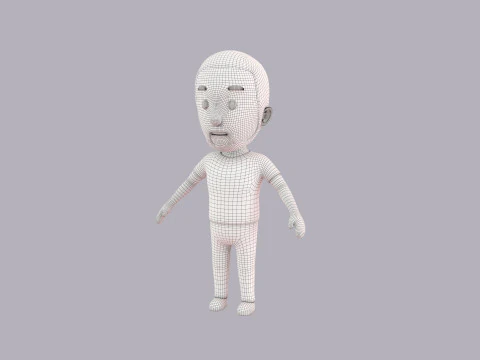 Cartoon Male Character Rigged 065 3D Model