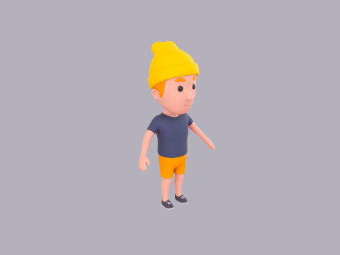 Cartoon Male Character Rigged 066 Modelo 3D