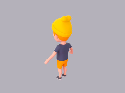 Cartoon Male Character Rigged 066 Modelo 3D