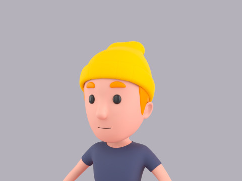 Cartoon Male Character Rigged 066 Modelo 3D