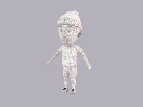 Cartoon Male Character Rigged 066 Modelo 3D