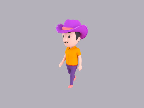 Cartoon Male Character Rigged 067 Modèle 3D