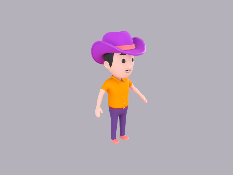 Cartoon Male Character Rigged 067 Modèle 3D