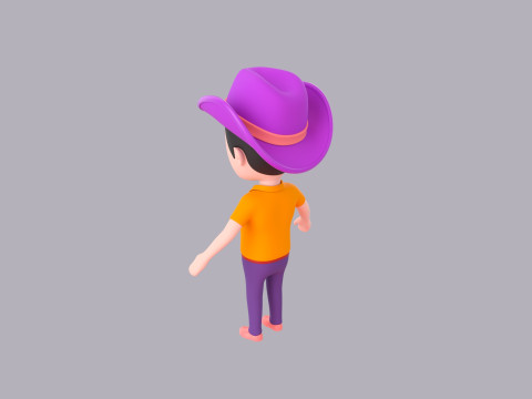 Cartoon Male Character Rigged 067 Modèle 3D