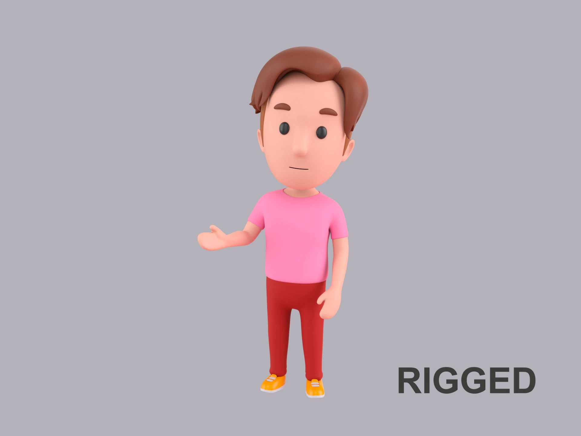 Cartoon Male Character Rigged 068 3D Model .c4d .max .obj .3ds .fbx .stl .blend 