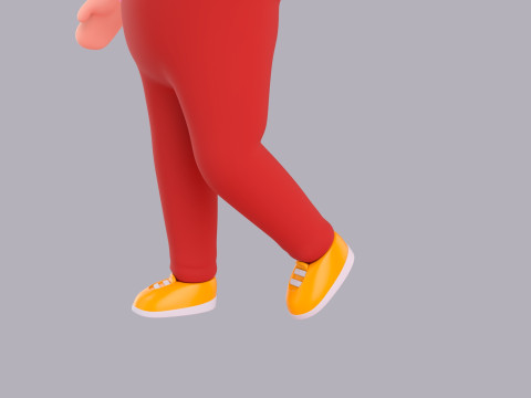 Cartoon Male Character Rigged 068 3D Model