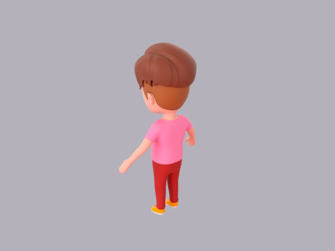 Cartoon Male Character Rigged 068 3D Model