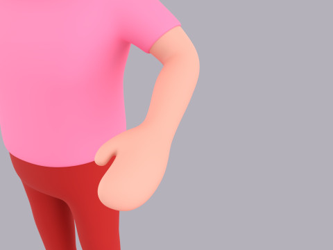 Cartoon Male Character Rigged 068 3D Model