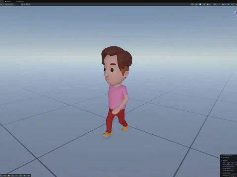 Cartoon Male Character Rigged 068 3D Model