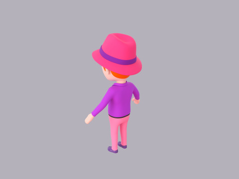 Cartoon Male Character Rigged 069 3Dモデル
