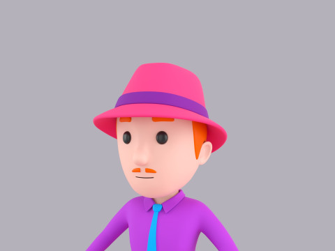 Cartoon Male Character Rigged 069 3Dモデル
