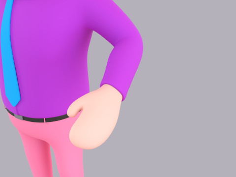 Cartoon Male Character Rigged 069 3Dモデル