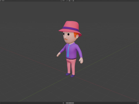 Cartoon Male Character Rigged 069 3Dモデル