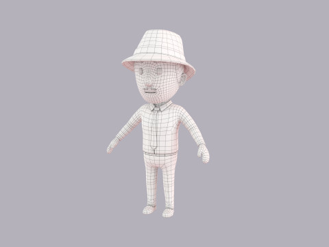 Cartoon Male Character Rigged 069 3Dモデル