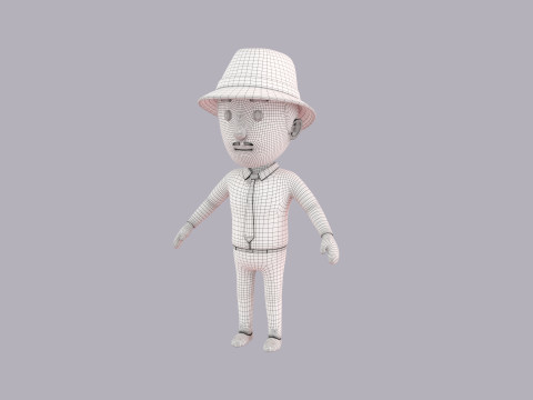 Cartoon Male Character Rigged 069 3Dモデル