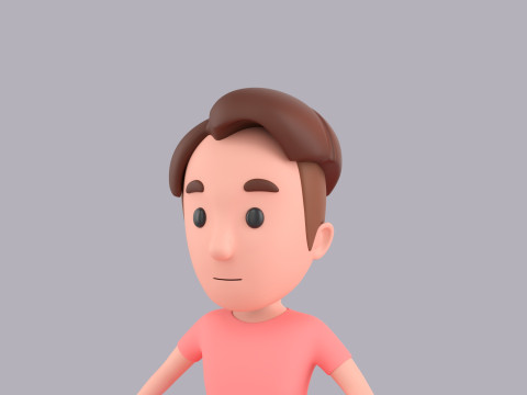 Cartoon Male Character Rigged 070 Modelo 3D
