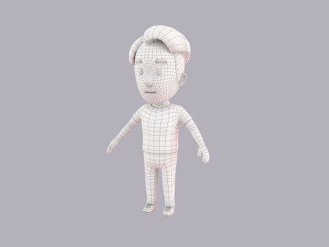 Cartoon Male Character Rigged 070 Modelo 3D