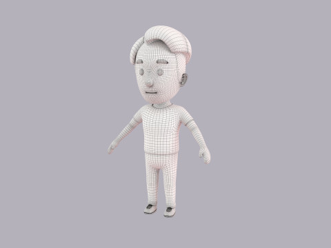 Cartoon Male Character Rigged 070 Modelo 3D