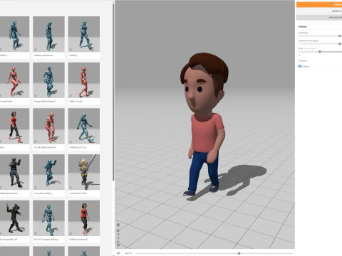 Cartoon Male Character Rigged 070 3D Model