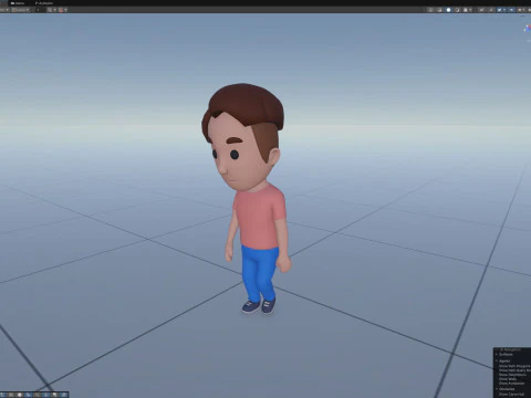 Cartoon Male Character Rigged 070 3D Model