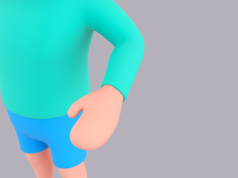 Cartoon Male Character Rigged 071 3D 모델