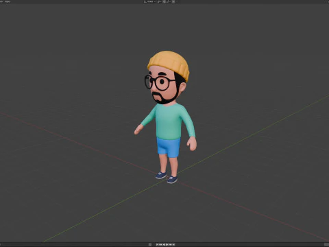 Cartoon Male Character Rigged 071 3D Model