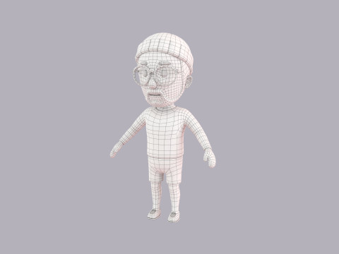 Cartoon Male Character Rigged 071 3D 모델
