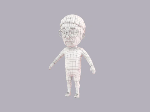 Cartoon Male Character Rigged 071 3D Model
