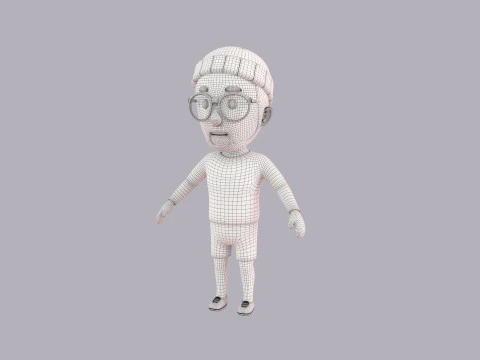 Cartoon Male Character Rigged 071 3D Model