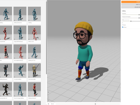 Cartoon Male Character Rigged 071 3D 모델