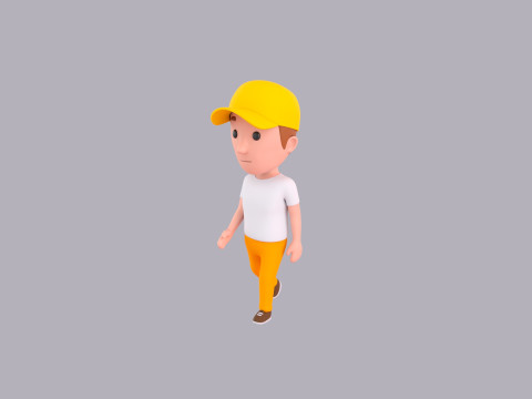 Cartoon Male Character Rigged 072 Modelo 3D