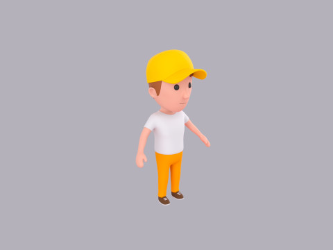 Cartoon Male Character Rigged 072 Modelo 3D