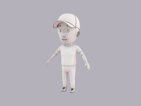Cartoon Male Character Rigged 072 3D Model