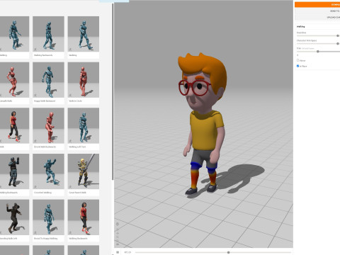 Cartoon Male Character Rigged 073 3D Model